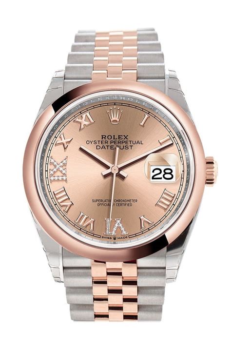 rolex two tone rose gold|36mm rolex datejust rose gold.